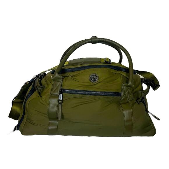 Joan & David Duffle Bag Fabric Removable Strap Olive Army Green Men’s Women’s - Picture 1 of 12
